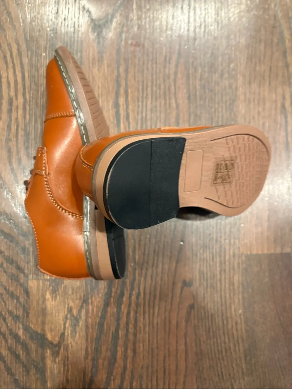 Boy’s Versatile Tan Leather Lace-Up Dress Shoes for Wedding or Formal Event